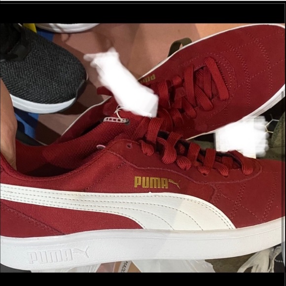 Puma Red Suede Astro Kick Sneakers - Picture 2 of 4